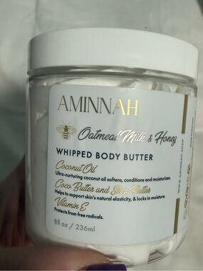 Aminnah Oatmeal Milk & Honey Whipped Body Butter! NEW